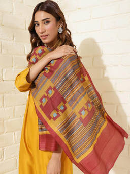Fabindia - Mustard Silk Stole