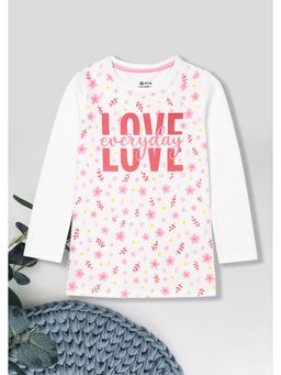 3PIN - Girls Cotton Graphic Round Neck Tshirt