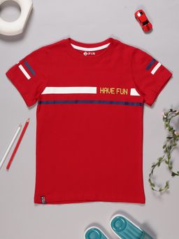 3PIN - Boys Cotton Graphic Round Neck T-Shirt