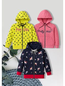 3PIN - Girls Cotton Printed Jacket (Pack of 3)