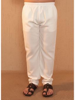 AJ Dezines - White Cotton Solid Ethnic Pyjama For Boys