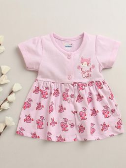 Bumzee - Girls Printed Lavender Dress