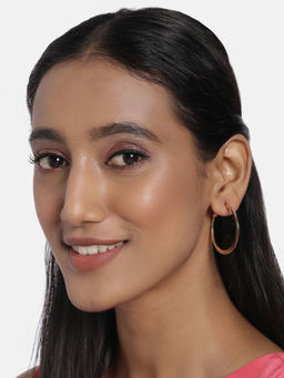 Accessher - Silver-Toned Rhodium-Plated Ad-Studded Drop Earrings For Women & Girls