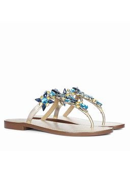 Saint G - Multi Stone Multi-Color Leather Flats