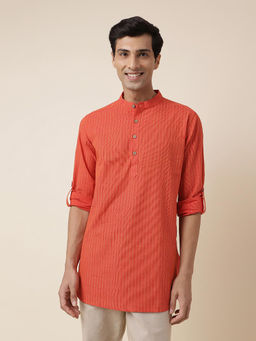 Fabindia - Red Cotton Printed Short Kurta
