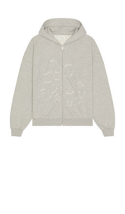 FLANEUR - Blossom Patches Zip-Up Hoodie