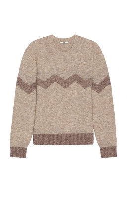 NEUW - Intarsia Zig Zag Crew Neck Sweater