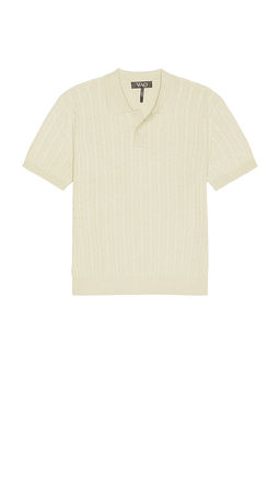 WAO - Cable Knit Short Sleeve Polo