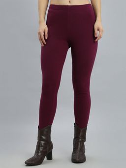 Go Colors - Suede Warm Burgundy Leggings