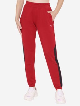 Bonjour - Red Cotton Relaxed Fit Joggers