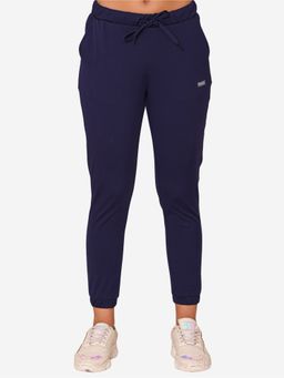 Bonjour - Navy Blue Cotton Relaxed Fit Joggers