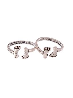 Silvermerc Designs - Oxidised silver plated feet Toe rings
