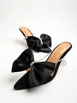 Shoetopia - Stylish Western Embellished Black Heels