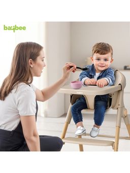 BAYBEE - Beige 3-In-1 Premium Convertible High Chair For Kids (18-24 Months)