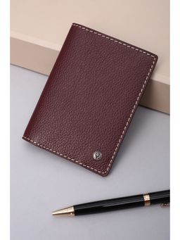 Allen Solly - Men Maroon Textured Leather Wallet