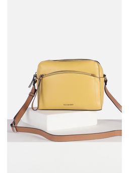 Van Heusen - Women Yellow Solid Casual Sling Bag