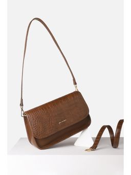 Van Heusen - Women Brown Textured Casual Sling Bag