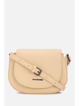 Van Heusen - Women Beige Solid Casual Sling Bag