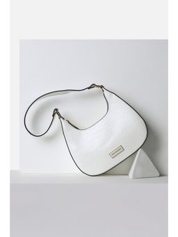 Van Heusen - Women White Textured Casual Shoulder Bag