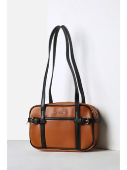 Van Heusen - Women Tan Solid Casual Handbag