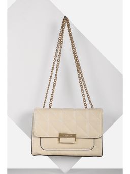 Van Heusen - Women Beige Solid Casual Sling Bag