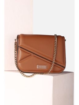 Van Heusen - Women Brown Solid Casual Sling Bag