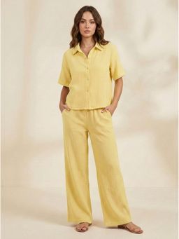 WINEBERRY - Women Yellow Printed Co-Ord Set