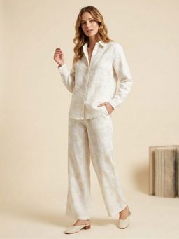 WINEBERRY - Women White Printed Co-Ord Set