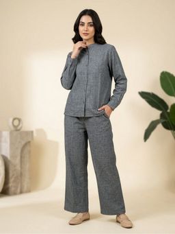 WINEBERRY - Women Grey Printed Co-Ord Set