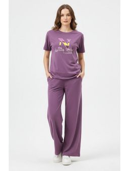 WINEBERRY - Women Purple Printed Co-Ord Set