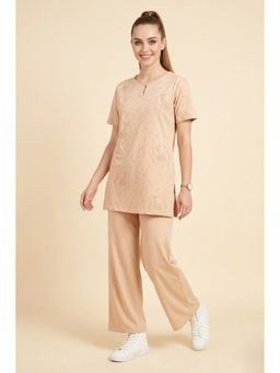 WINEBERRY - Women Cream Printed Co-Ord Set
