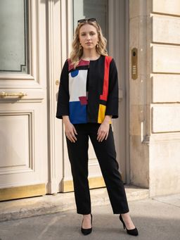 ZUMMER - Women Black Colorblock Co-Ord Set