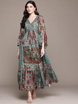 Ritu Kumar - Teal Pierra Long Dress