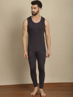 Aerowarm - Men's Cotton Charcoal Sleeveless Thermal Top and Pant