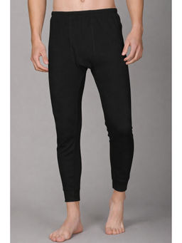 Aerowarm - Men's Black Cotton Textured Thermal Pant