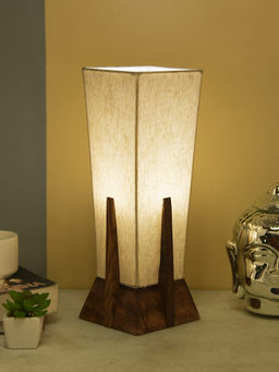 Homesake - Bedside Table Lamp Sheesham Pyramid Lamp