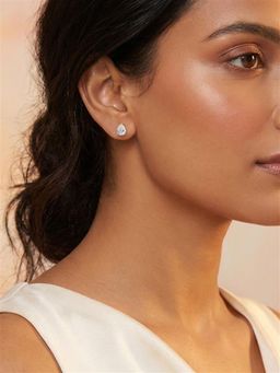 Ornate Jewels - 10K Gold 1.36 Carat Pear Lab Grown Diamond Dewdrop Daze Stud Earrings