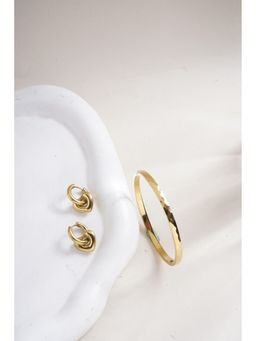 Palmonas - Gilded Haze and Gold Heart Hoop Jewellery Set