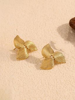 Designs & You - Gold-Plated Anti Tarnish Stainless Steel Triangular Stud Earrings