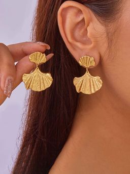 Designs & You - Gold-Plated Anti Tarnish Stainless Steel Quirky Drop Earrings