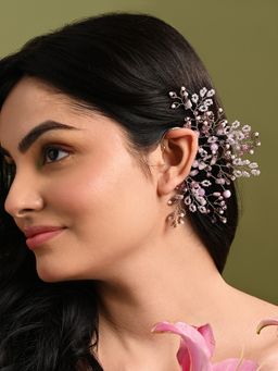 House of D'oro - Gold Plated Pink Purple Earcuff