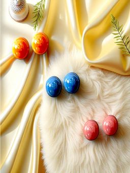 Accessher - Multicolour Round Stud (Pack of 3)