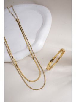 Palmonas - Double Chain Delight Necklace and Roman Tales Bracelet Combo Set