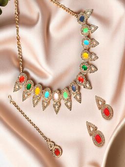 Accessher - Gold Tone Ad Jewellery Set