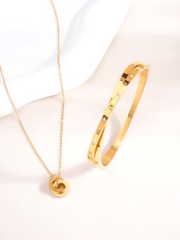 Palmonas - Roman Tales Bracelet and Linked Circles Harmony Necklace Combo Set