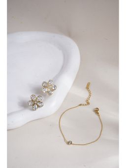 Palmonas - Blooming Diamonds Stud Earring and Solitary Spark Jewellery Set