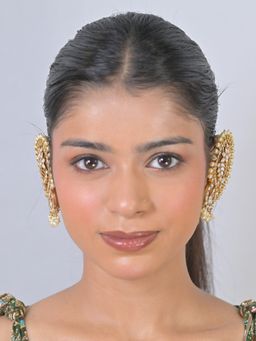 Swan Jewels - Meher Golden Kundan Earcuff Earring