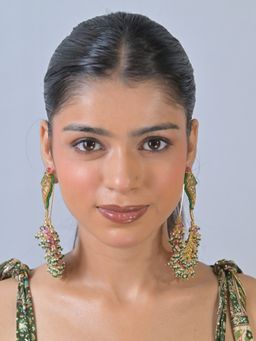 Swan Jewels - Ruhani Kundan Chandbali Statement Earring