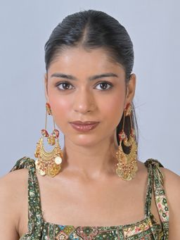 Swan Jewels - Sitaara Kundan Chandbali Statement Earring