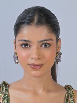 Swan Jewels - Honeybee Purple Drop Earrings